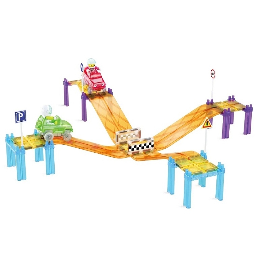 PICASSO TILES Magneettirakennussarja Racing Track Set 45 kpl, PTR04 – 2