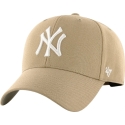 47 Brand Cap with Visor '47 New York Yankees Wool Dark Beige B-MVP17WBV-KHB 47 Brand Cap with Visor '47 New York Yankees Wool Dark Beige B-MVP17WBV-KHB