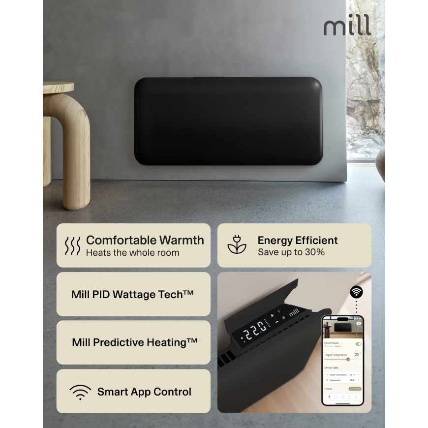 Обогреватель Mill Invisible Smart WiFi Panel G4 | PA1500WIFI4A | – 5