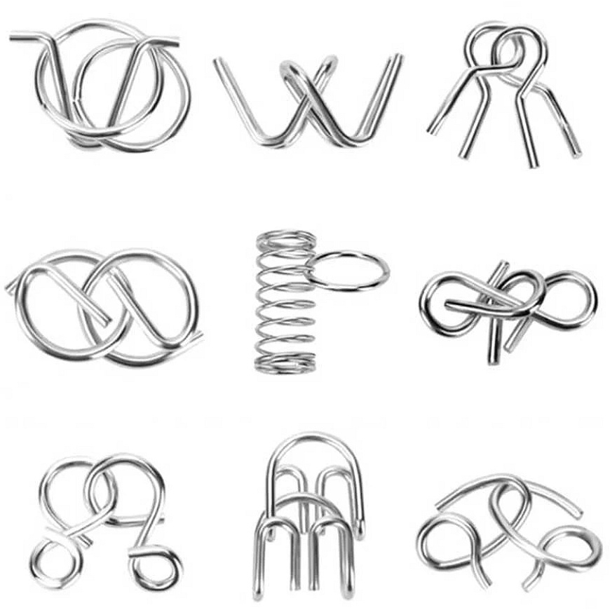 OEM Metallinen Palapeli Tyyppi A 8 kpl - Langallinen Palapeli - Looginen Palapeli – 3