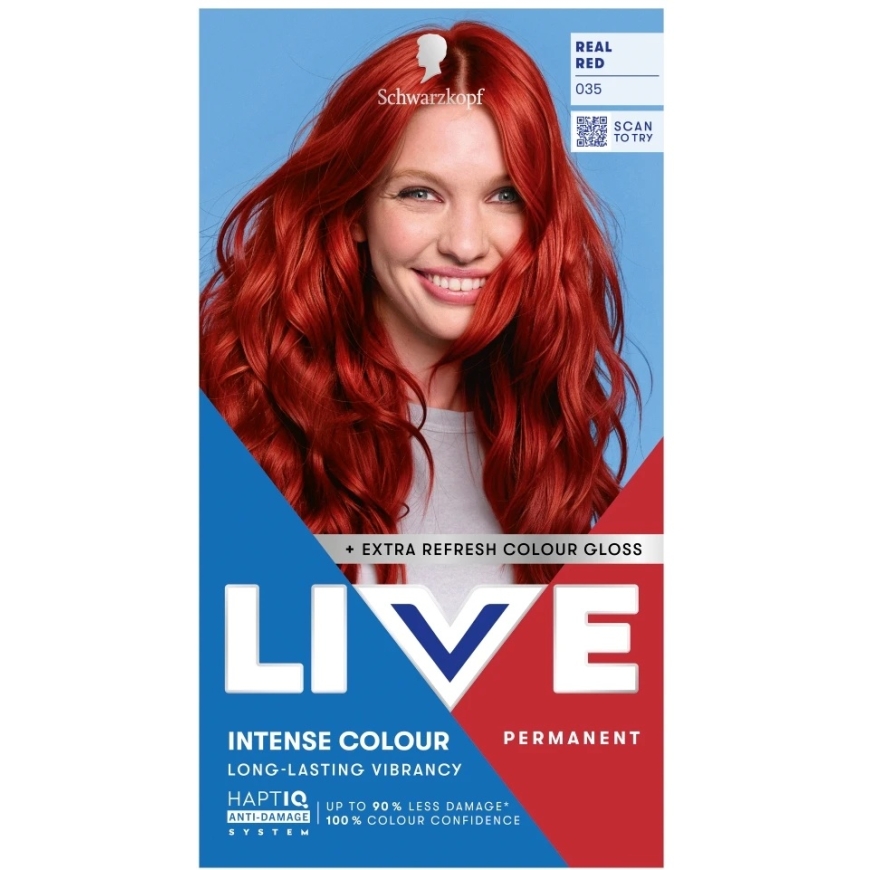 L'Oreal Schwarzkopf Live Intense Color Hair Dye 035 Real Red