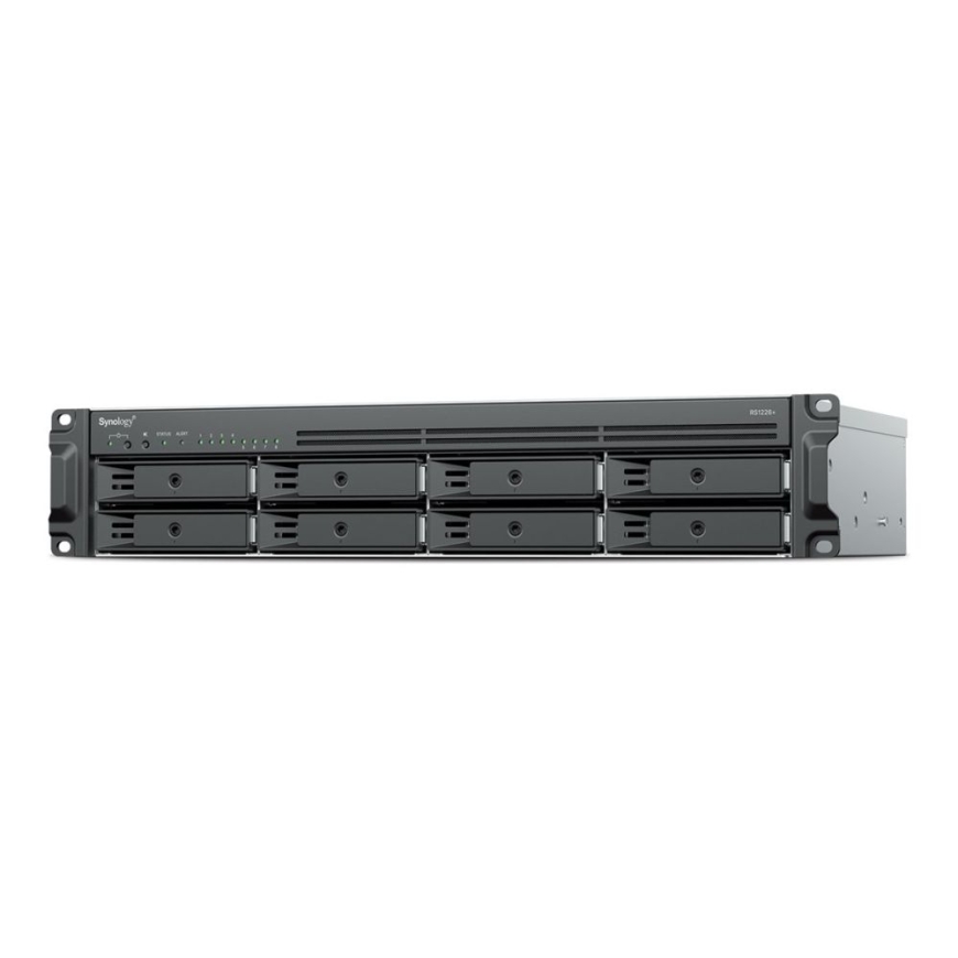 RS1226+ 8-бей/AMD Ryzen V1500B 4C 2.2GHz/4GB DDR4 ECC/8x3.5" Горячая замена/2x2.5GbE/2xUSB3.2/2 вентилятора/RAID 0,1,5,6,10,SHR/