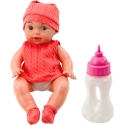 Lean Toys Vauvamalli nukk, jossa on pullo ja äänet, 30 cm Lean Toys Vauvamalli nukk, jossa on pullo ja äänet, 30 cm