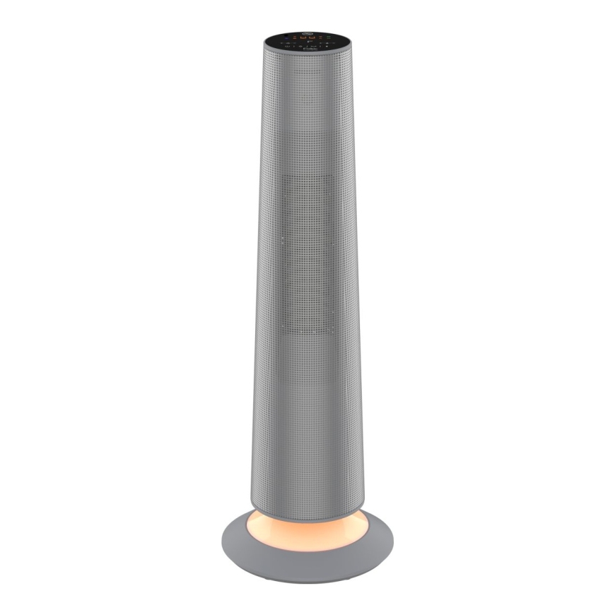HT 1200 ventilatora sildītājs ar 2500 vatu, Eco funkcija, LED skārienekrāns un oscilācija - elegants dizains antracīta krāsā