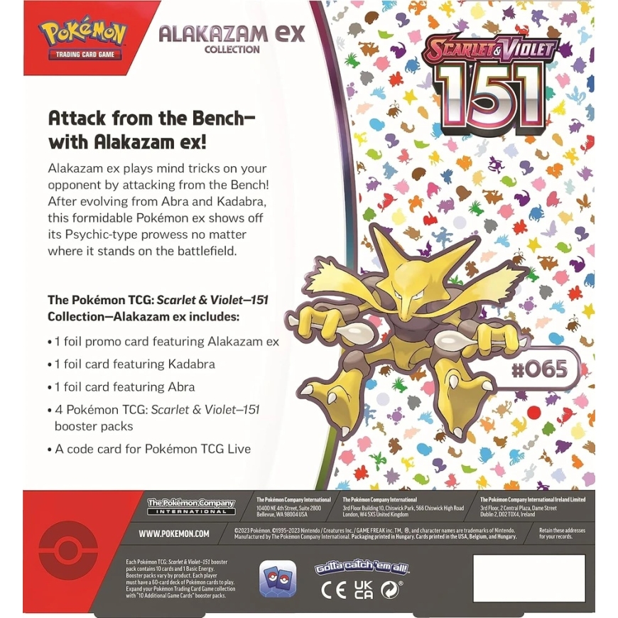 Collectible Card Set - Pokémon Scarlet & Violet—151 Alakazam ex Box Set – 3
