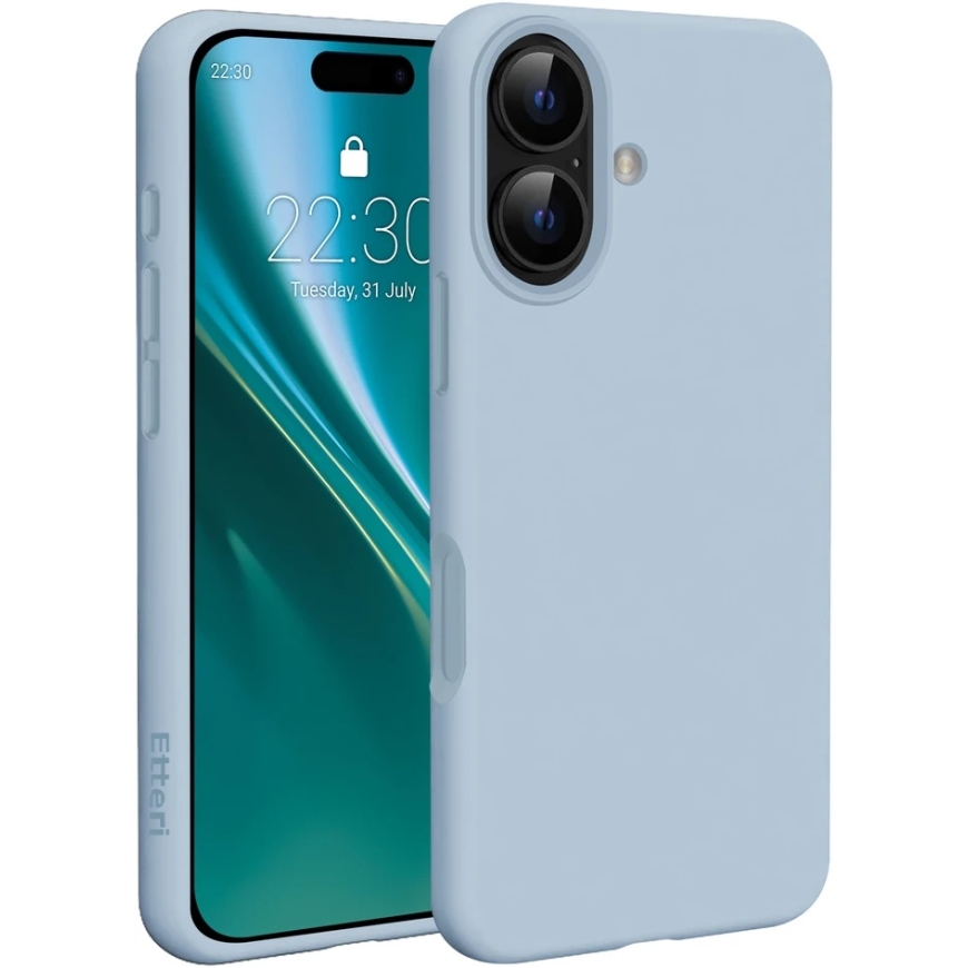 Vaaleansininen Silikoni Mag-suojakuori iPhone 17:lle