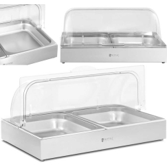 Royal Catering Витрина для завтрака Шведский стол с роликовым покрытием 2x GN 1/2 2x 4 л