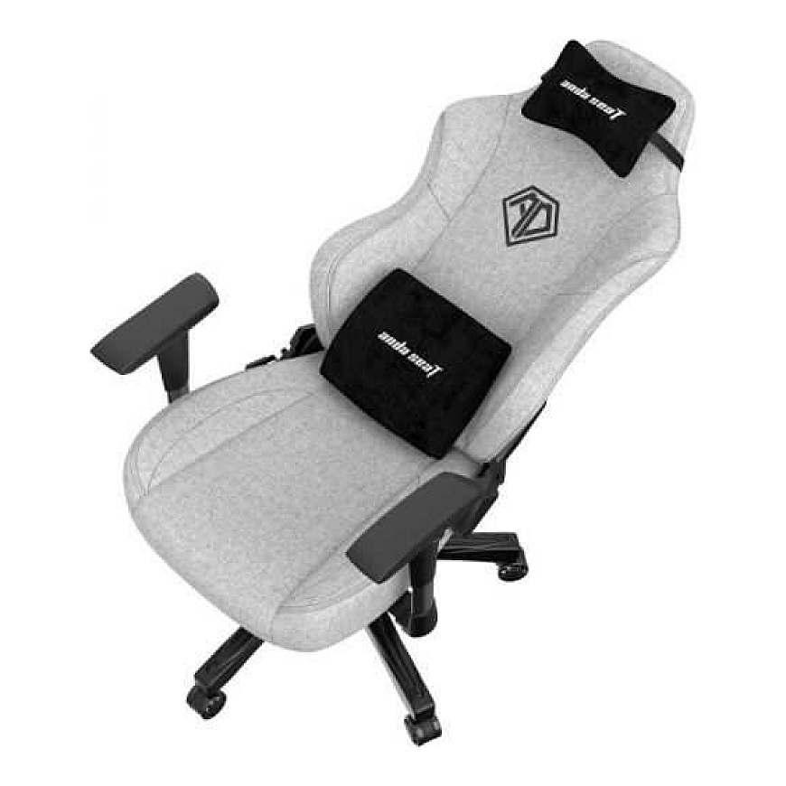 Кресло для игр Anda Seat Phantom 3 L серого цвета с тканевой обивкой и вращающимся механизмом