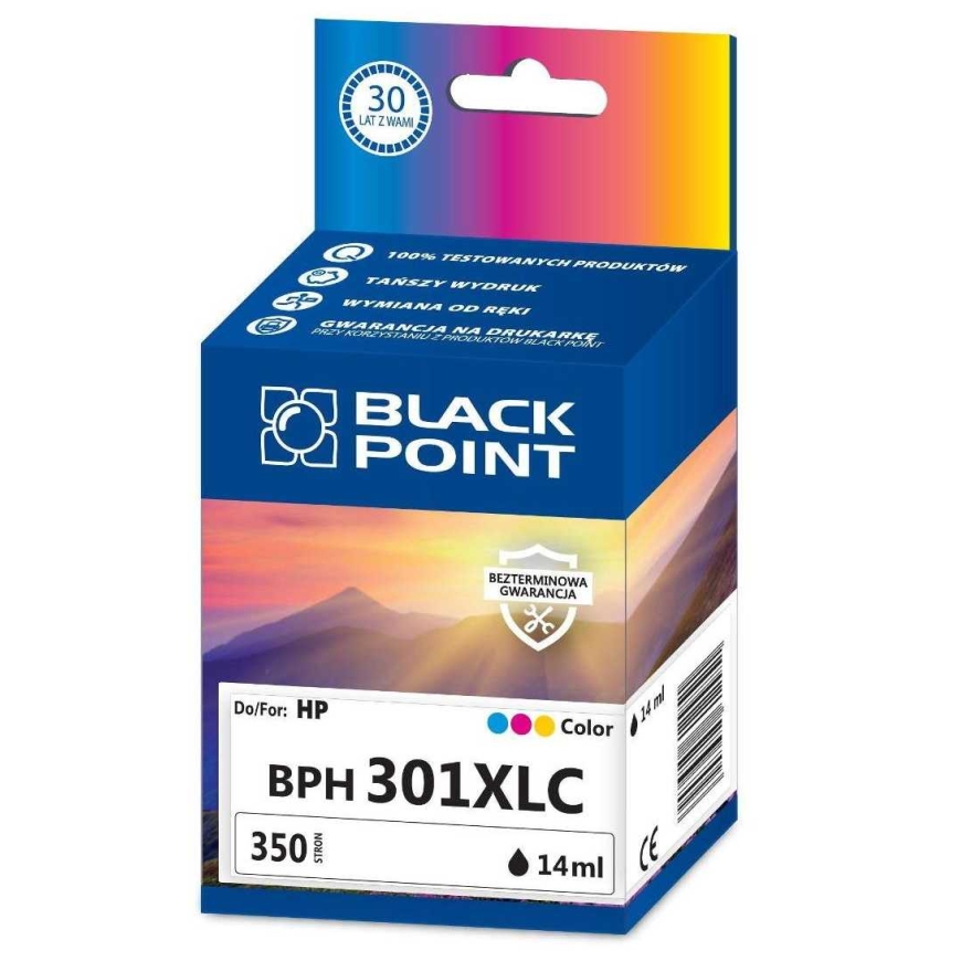 BLACK POINT BPH301XLC Kolmevärviline HP 301XL (CD888AE)