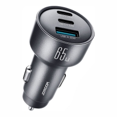 Joyroom JR-CCN19 65W 3-in-1 automobilių įkroviklis Tamsiai pilkas