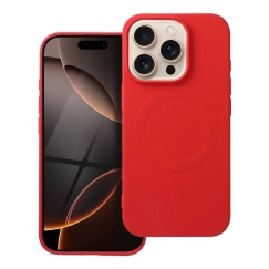 Silicone Mag Cover (big hole) telefono dėklas su MagSafe palaikymu iPhone 16 Pro raudonas