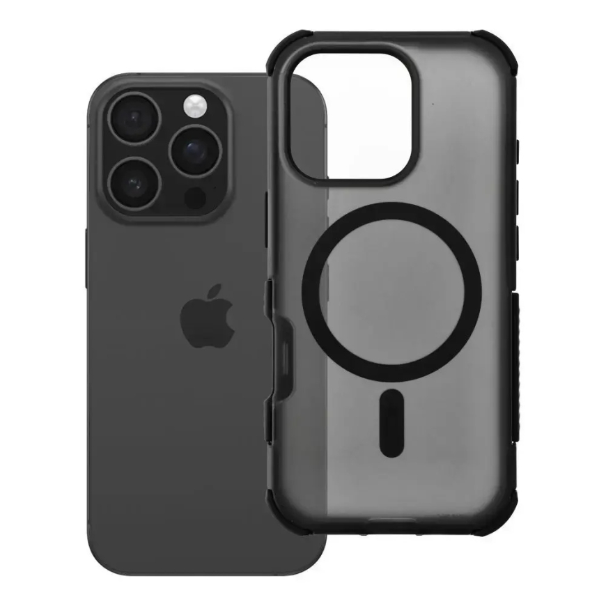Forcell F-Protect BumperX Premium telefoni ümbris MagSafe toega iPhone 16 Pro must