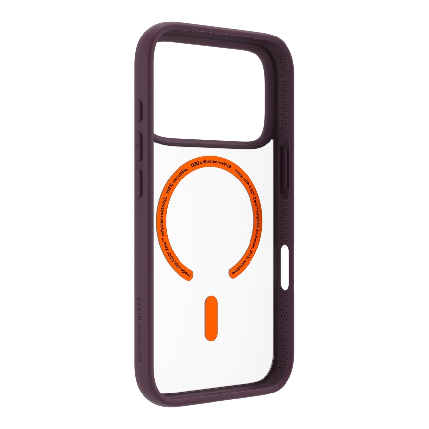 dbramante1928 Grenen Ultra D3O MagSafe dėklas iPhone 18 Pro / 17 Pro, vyno raudona – 3