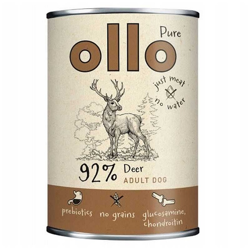 DOLINA NOTECI OLLO Pure Deer – märkäruoka koirille – 400 g – 4