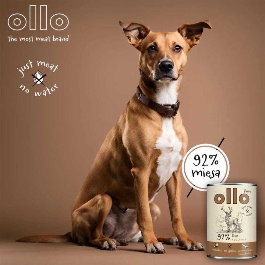 DOLINA NOTECI OLLO Pure Deer – märkäruoka koirille – 400 g – 5