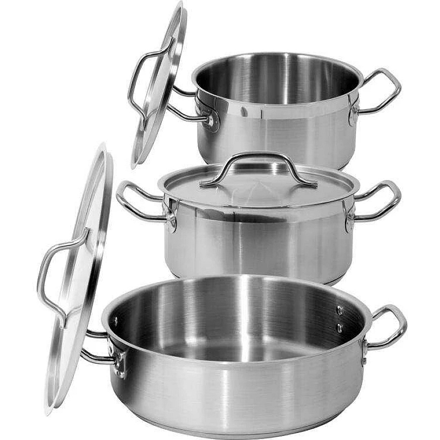 Toya Sa Poland Madal roostevabast terasest pott kaanega, 40x25cm, 31.4L supipott – 5
