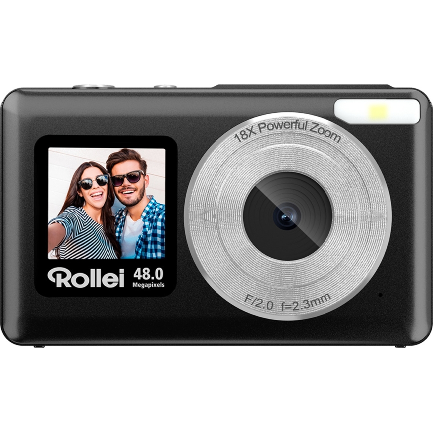 Rollei Compactline Pocket Transparent digikaamera, mustus