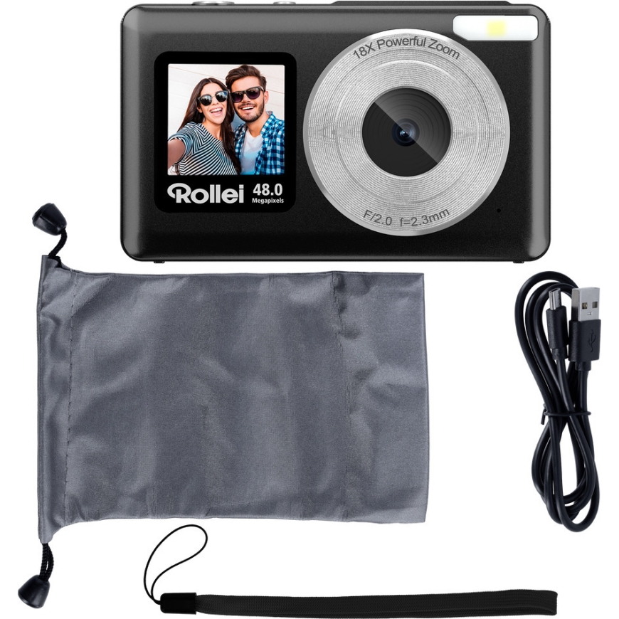 Rollei Compactline Pocket Transparent digikamera, musta – 4