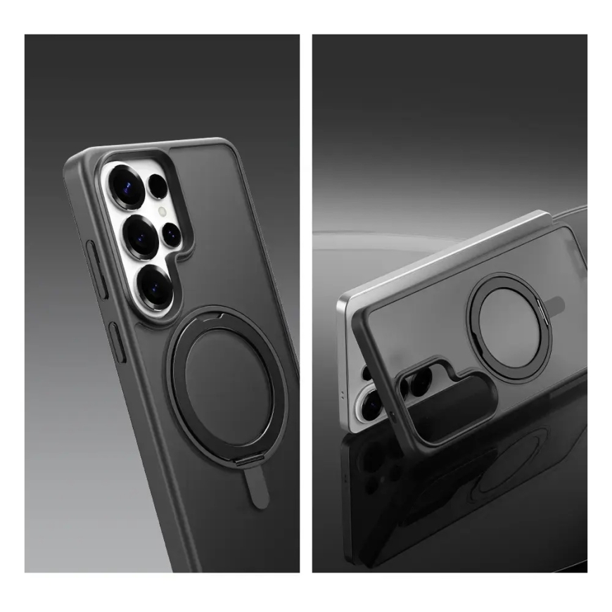Rock Rotating Stand Soft Touch Series telefono dėklas su stovu ir Samsung Galaxy S26 Ultra (S948) juodas – 4