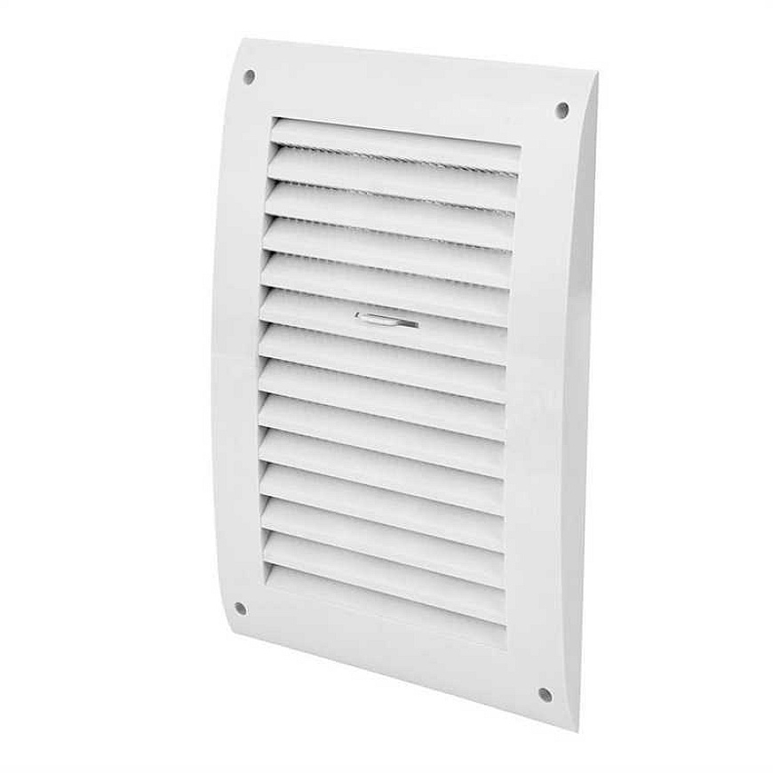 EUROPLAST GRILLE PLASTIC ADJUSTABLE 250X170, WHITE