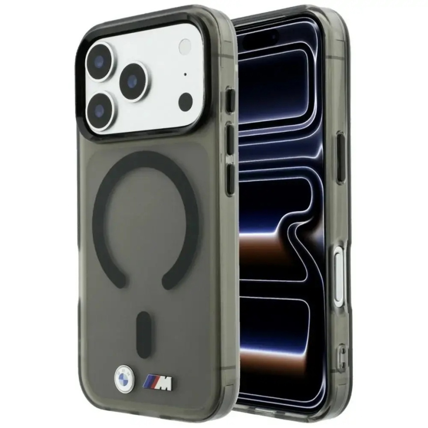 BMW M IML Frosted Metal Logo & Trims чехол с поддержкой MagSafe для телефона iPhone 18 Pro Max | iPhone 17 Pro Max чёрный