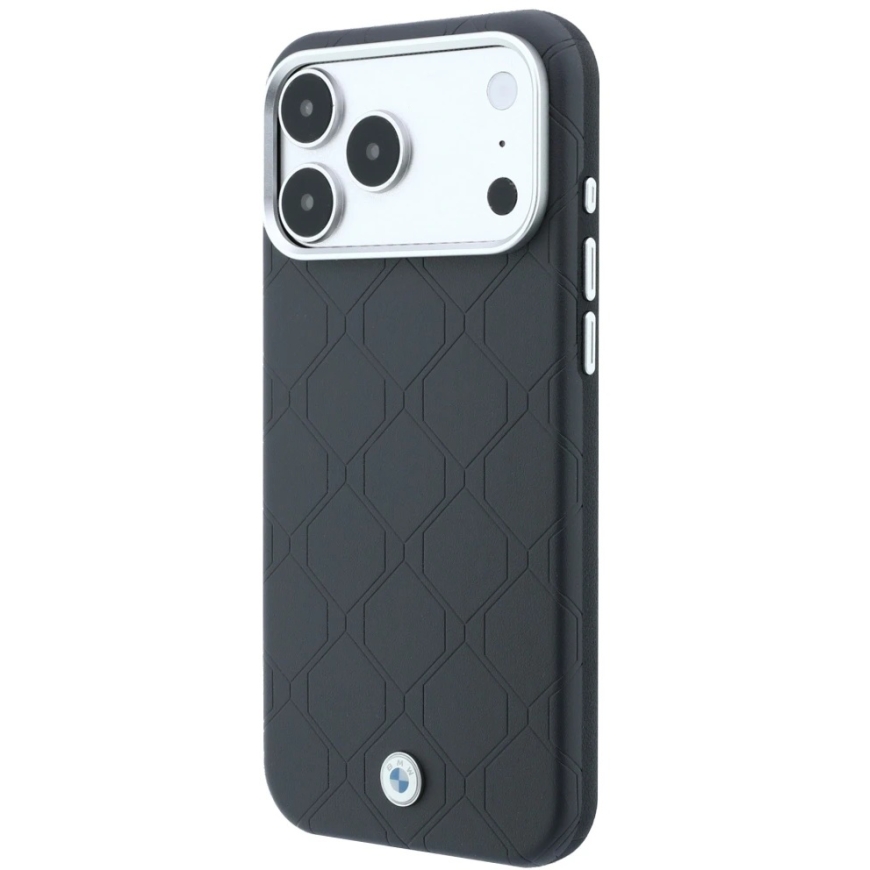 BMW Sign Deboss Quilted Metal Logo MagSafe Case for iPhone 18 Pro / 17 Pro - Dark Gray – 2
