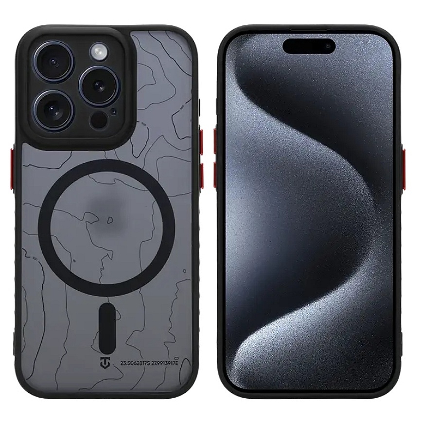 Тактическое покрытие Tactical MagForce Warthog для Apple iPhone 15 Pro Асфальт