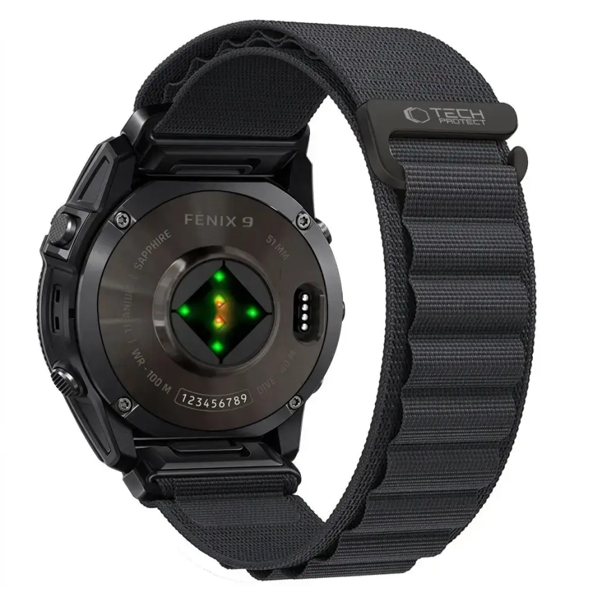 TECH-PROTECT NYLON PRO GARMIN FENIX 5 / 6 / 6 PRO / 7 / 8 / 8 PRO / E / 9 / 9 PRO (47 MM) BLACK