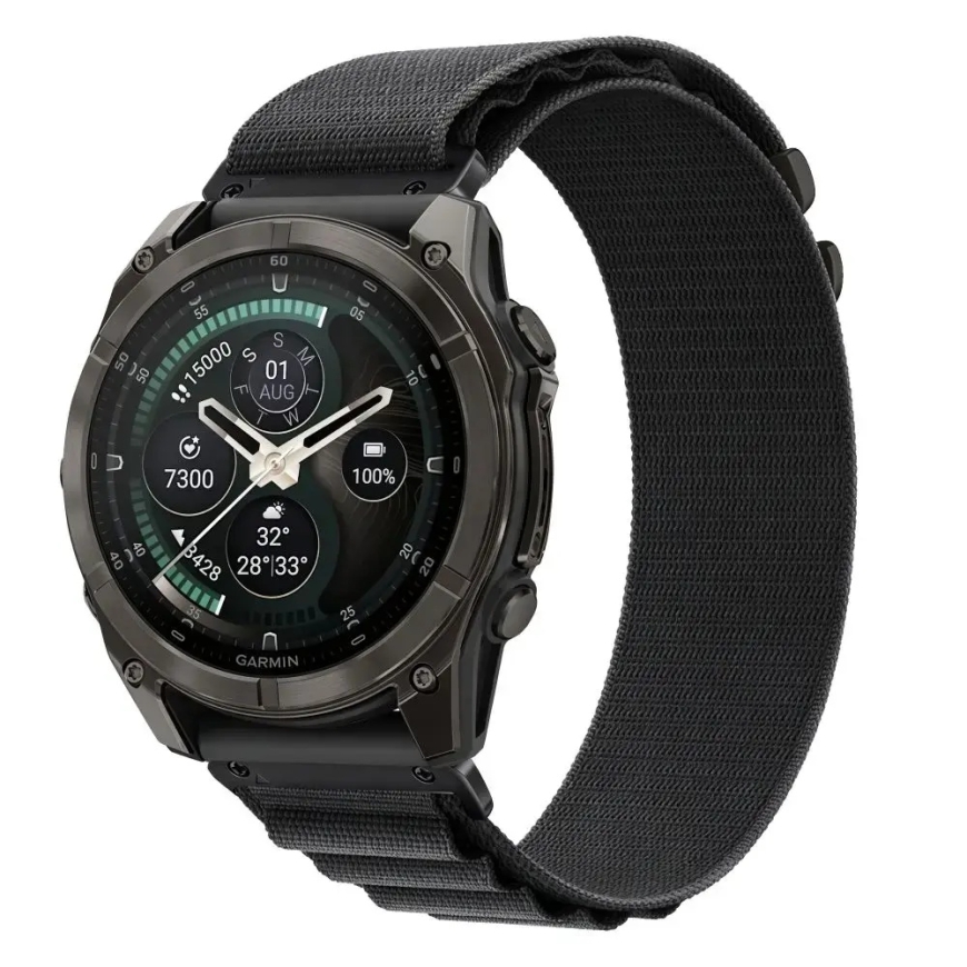 TECH-PROTECT NYLON PRO GARMIN FENIX 5 / 6 / 6 PRO / 7 / 8 / 8 PRO / E / 9 / 9 PRO (47 MM) MUSTA – 2