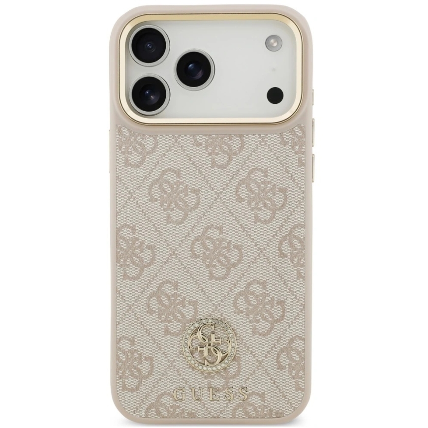 Guess 4G Strass Logo MagSafe Case for iPhone 18 Pro Max / 17 Pro Max, pink – 4