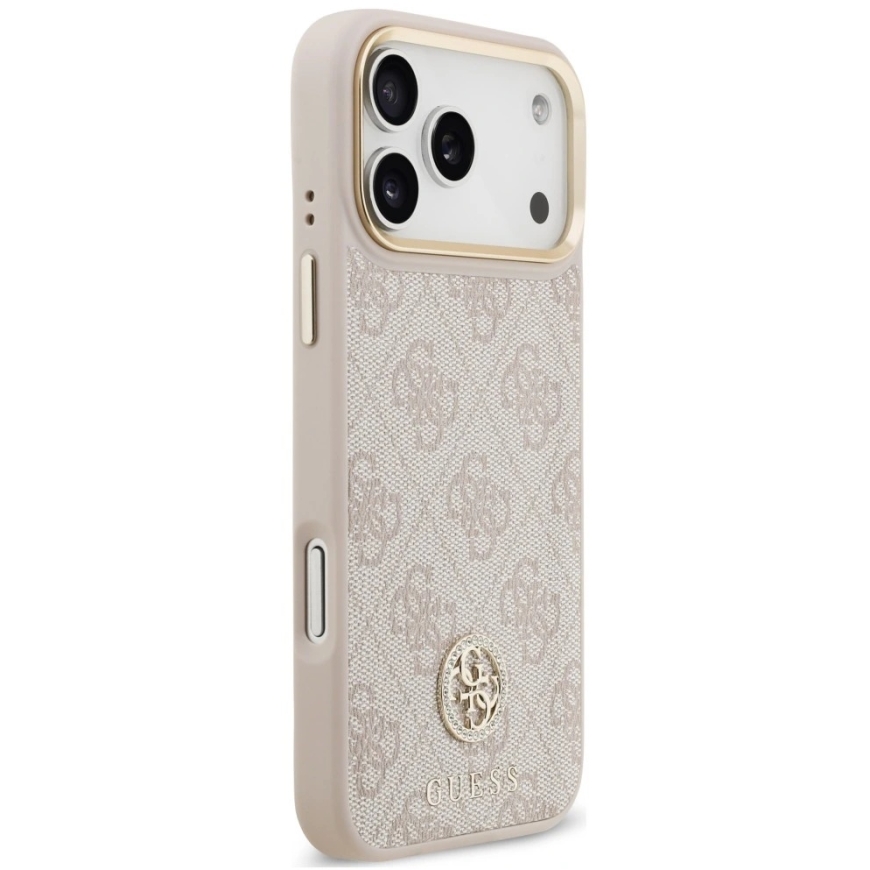 Guess 4G Strass Logo MagSafe kest, mis on mõeldud iPhone 18 Pro Max / 17 Pro Max, roosa – 5