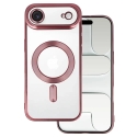 Metallic phone case with MagSafe support for iPhone 17 Air pink Metallic phone case with MagSafe support for iPhone 17 Air pink