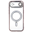Metallic phone case with MagSafe support for iPhone 17 Air pink Metallic phone case with MagSafe support for iPhone 17 Air pink