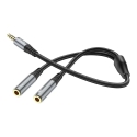 AUX kaabel 2in1 Jack 3,5 mm (meessoost) 2 x Jack 3,5 mm (naissoost) Hoco 0,25 m UPA21 metallhall AUX kaabel 2in1 Jack 3,5 mm (meessoost) 2 x Jack 3,5 mm (naissoost) Hoco 0,25 m UPA21 metallhall
