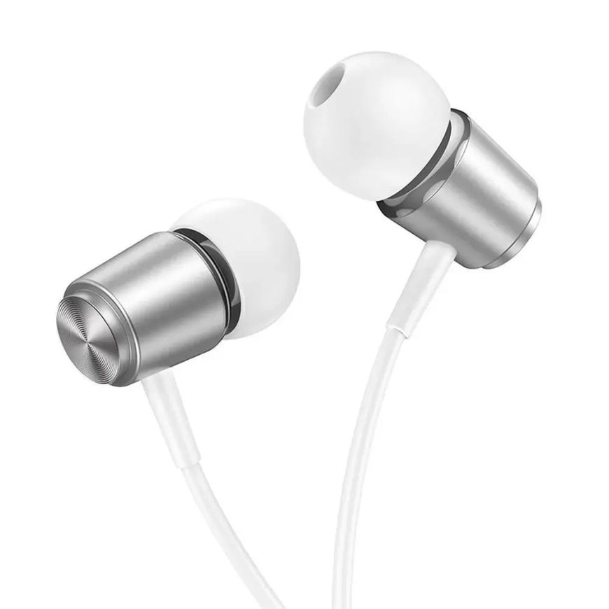 Juhtmega kõrvaklapid Jack 3,5 mm Hoco M108 hõbedased