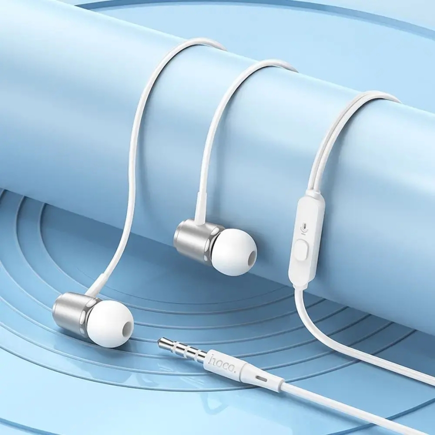 Laidiniai ausinės Jack 3,5 mm Hoco M108 sidabrinės – 5