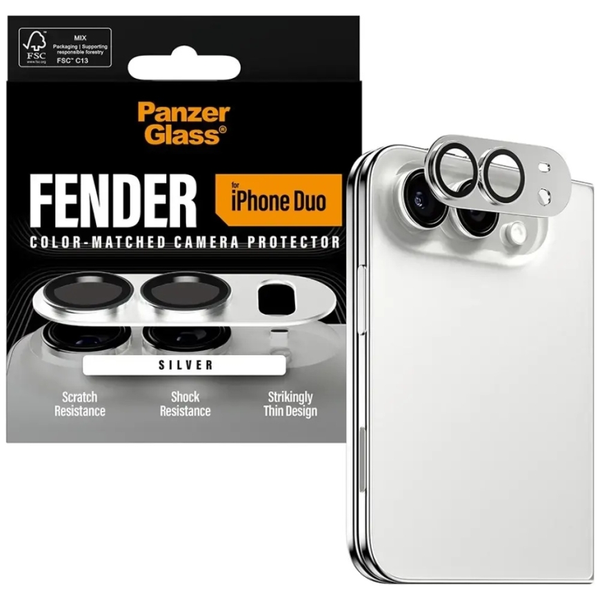 Закаленное стекло для камеры PanzerGlass Fender Camera Protector для iPhone Duo белое – 2