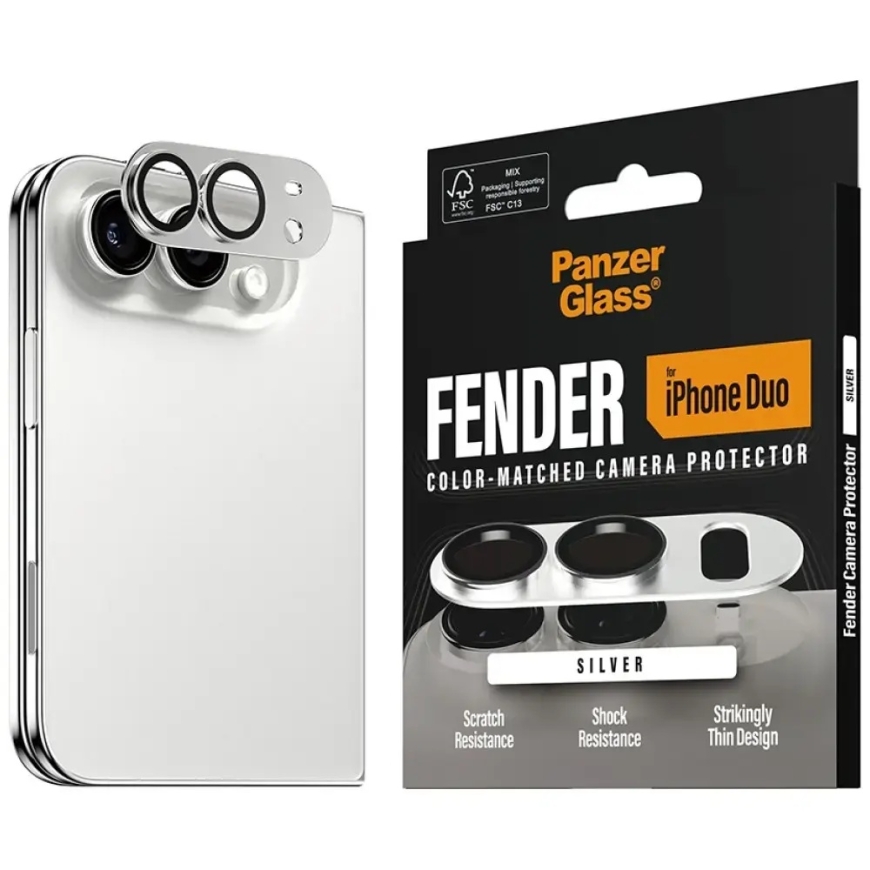 Закаленное стекло для камеры PanzerGlass Fender Camera Protector для iPhone Duo белое – 3