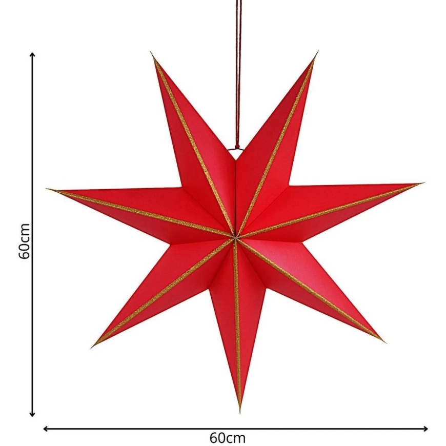 EDELMAN DECORATIVE WRAPPING PAPER STAR FSC 18x60cm RED 7 HANDS SEEDLING – 4