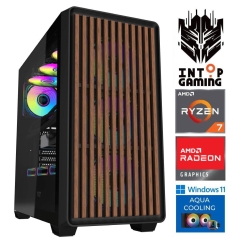 INTOP AQUA Ryzen 7 7800X3D 64GB DDR5 1TB SSD M.2 NVME RX9060XT 16GB WIN11