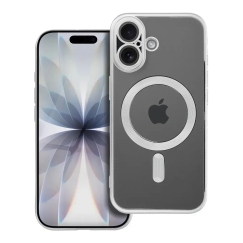 Electro Mag maciņš ar MagSafe atbalstu telefonam iPhone 17 sudraba krāsā