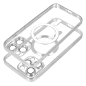 Electro Mag telefono dėklas su MagSafe palaikymu iPhone 17 sidabrinis Electro Mag telefono dėklas su MagSafe palaikymu iPhone 17 sidabrinis
