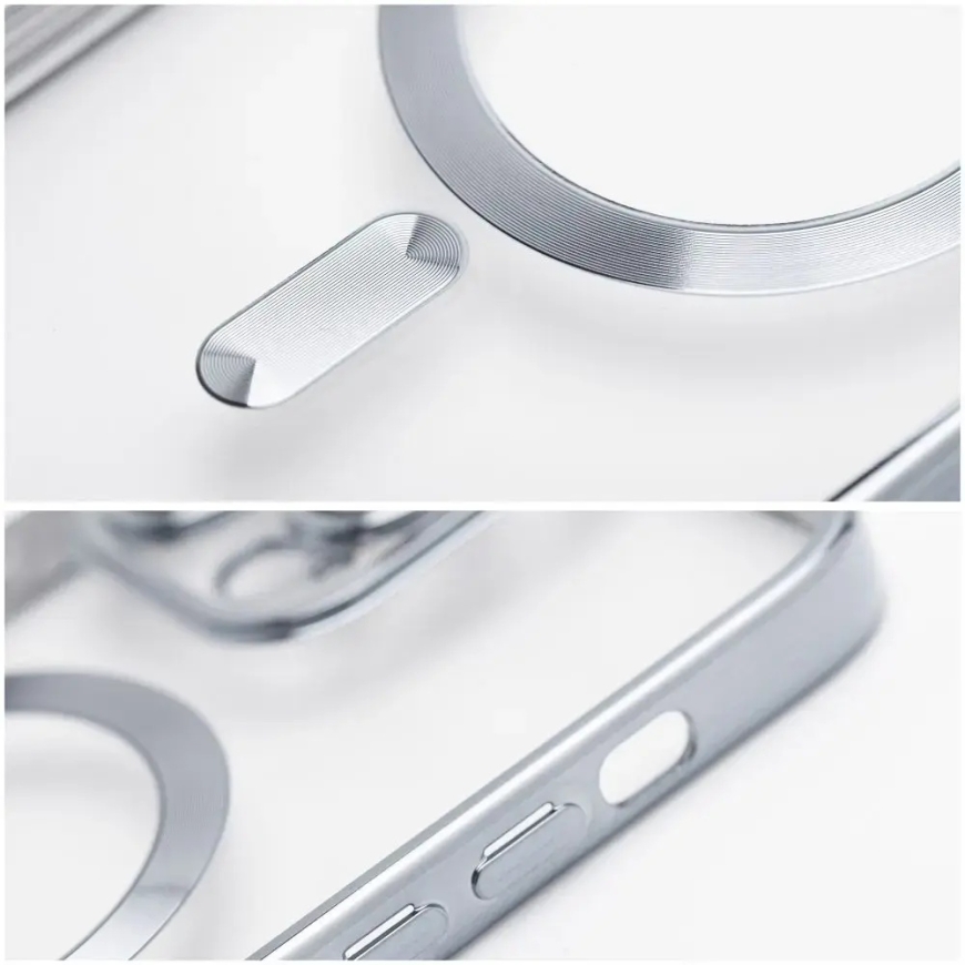 Electro Mag -puhelinsuojus MagSafe-tuesta iPhone 17:lle, hopea – 4