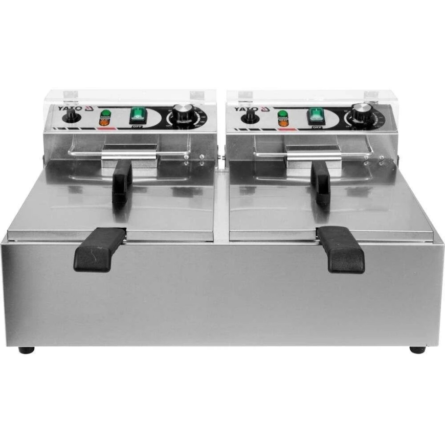 Toya Sa Poland Kaksoisfriteeraaja 2 x 6L, 2 x 3kW, ruostumattomasta teräksestä valmistettu friteeraaja – 2
