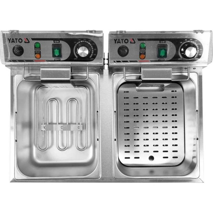 Toya Sa Poland Divkāršu frityrs 2 x 6L, 2 x 3kW, nerūsējošā tērauda frityrs – 4