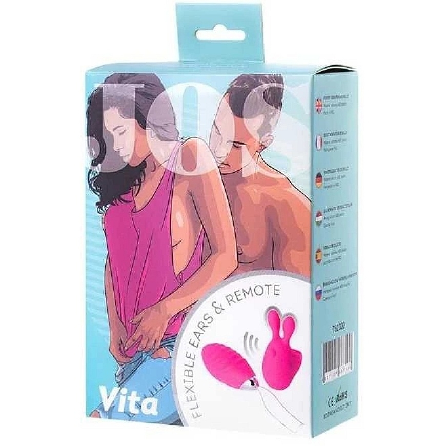 Toyfa JOS VITA sõrme vibreeriv muna ja vibratsiooni aksessuaar, silikoon, roosa, 8,5 ja 8 cm