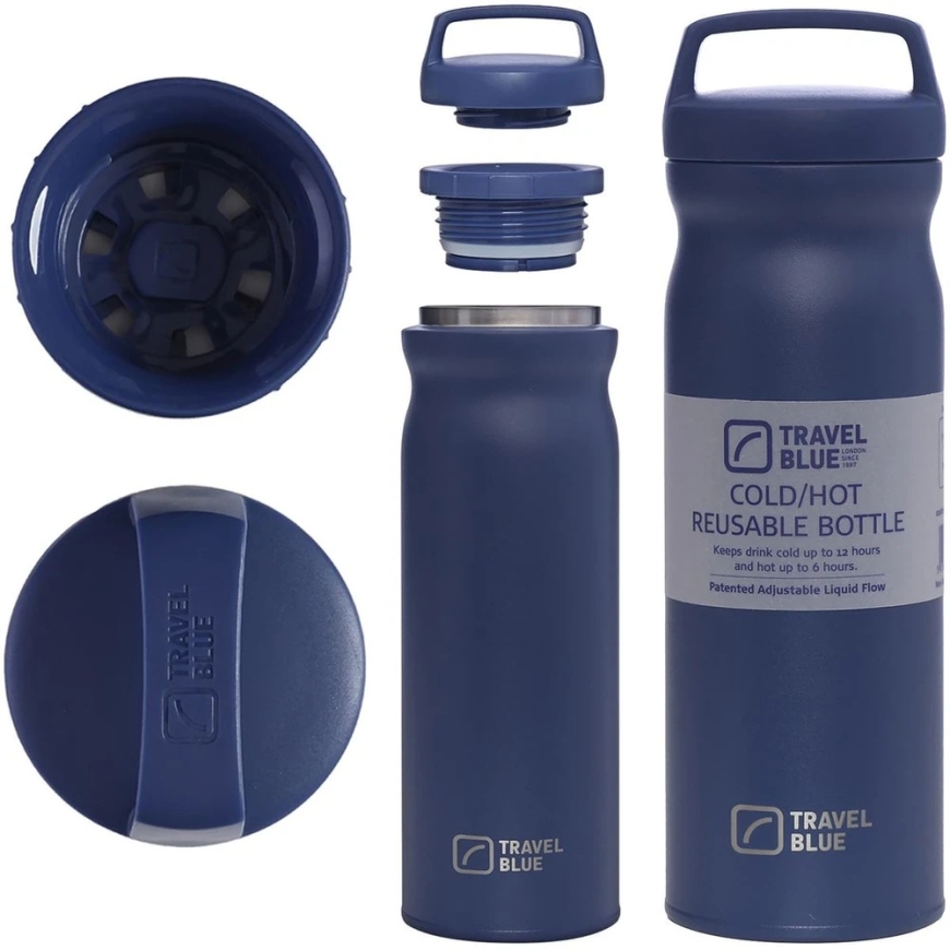 Blue Travel Thermos Navy – 3