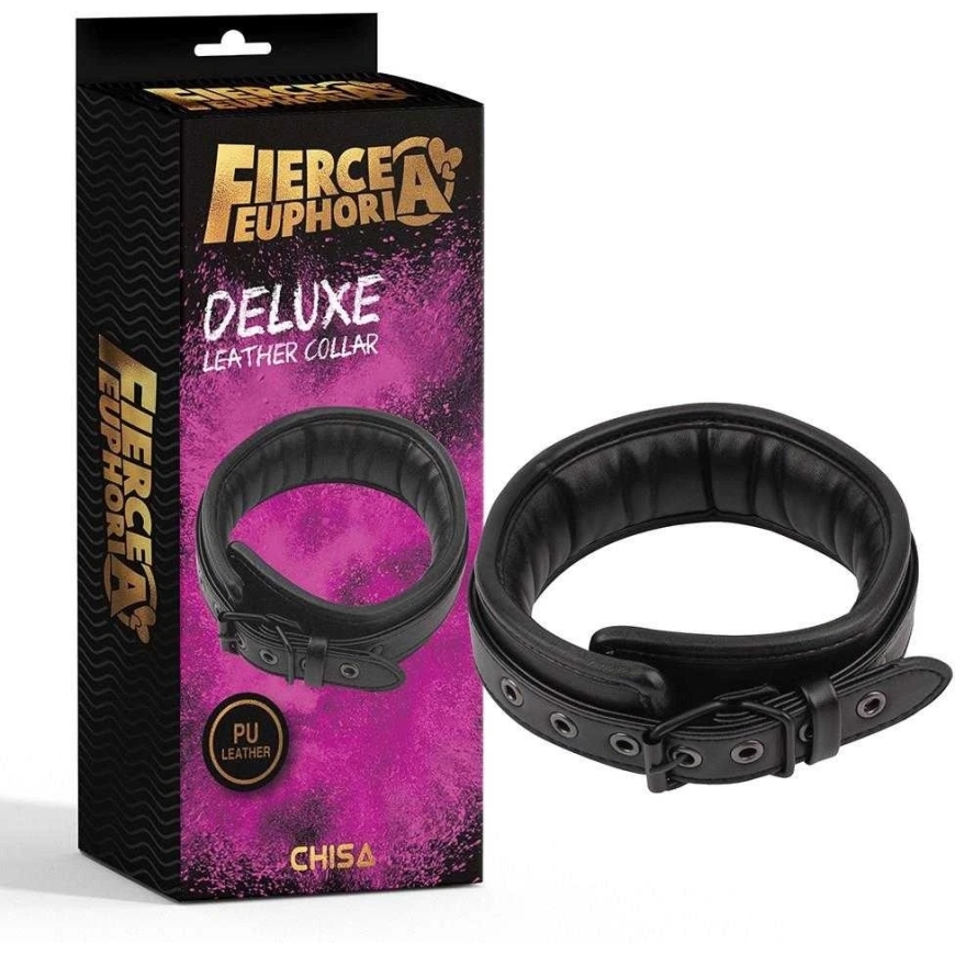 Fierce Euphoria Adjustable Black Unisex BDSM Bondage Sex Collar