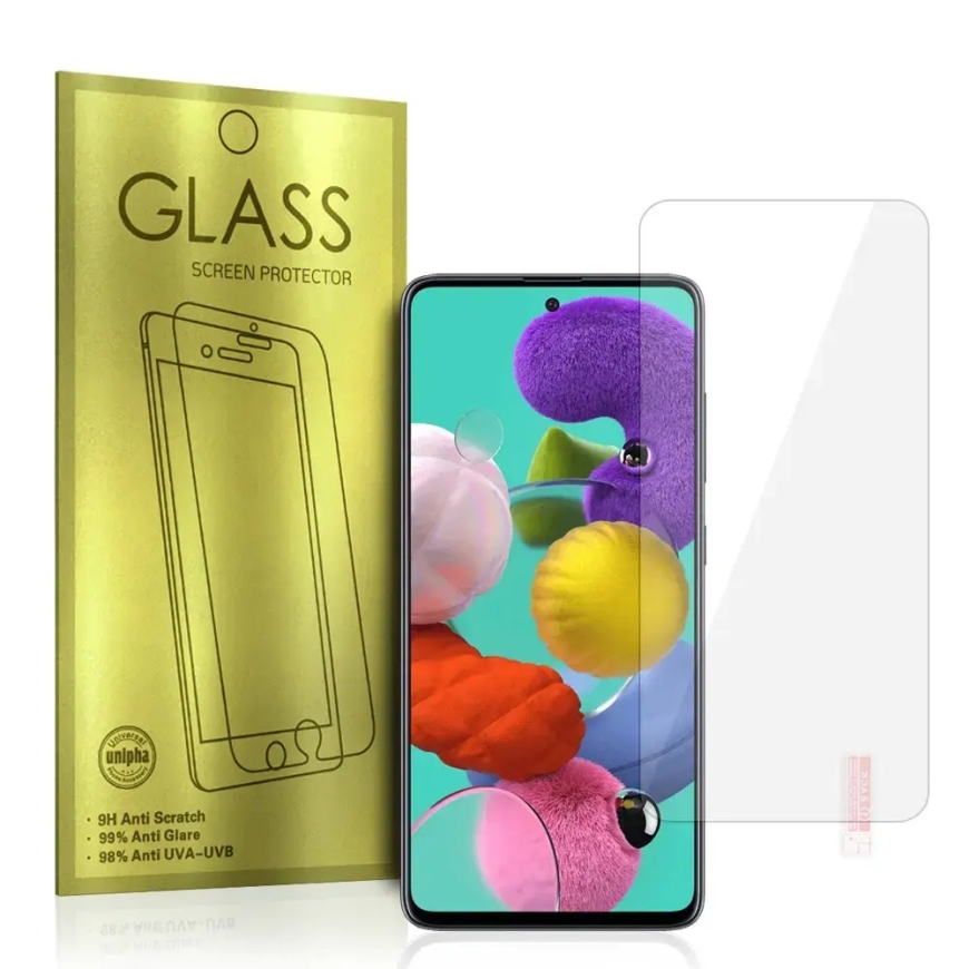 Gold tempered glass for phone Galaxy A51