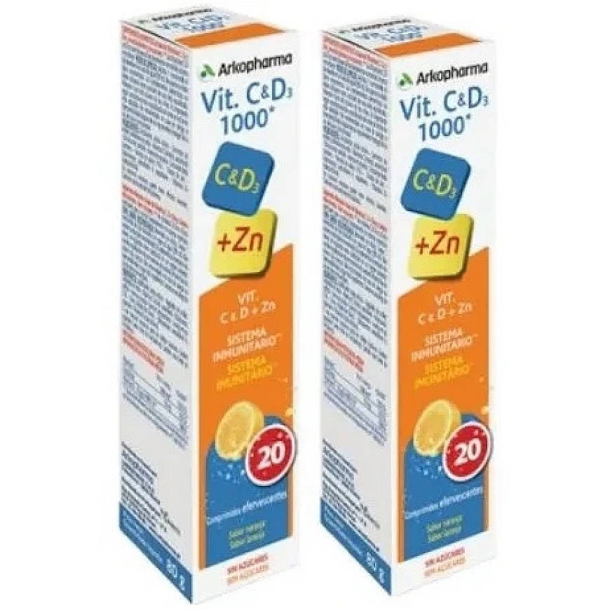 Arkopharma Vitamins C and D3 1000mg 2x20 tablets – 2